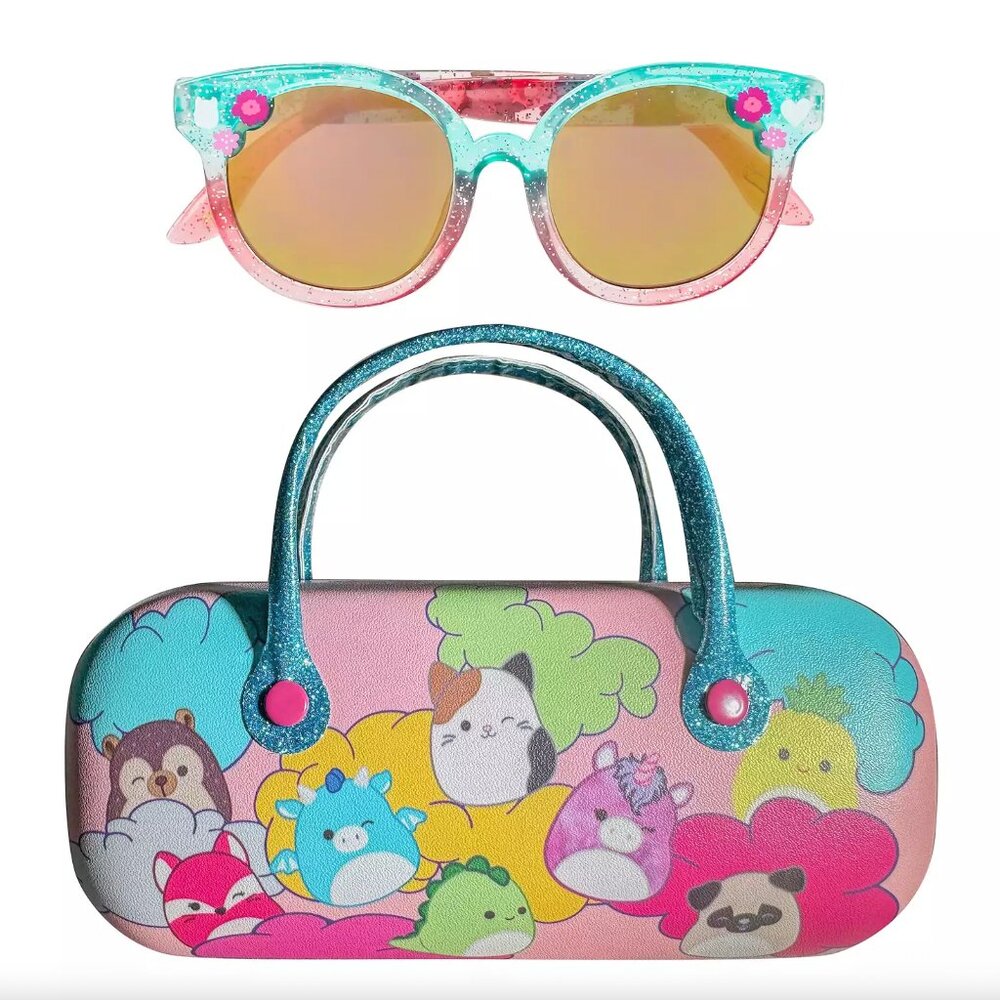 Squishmallow Characters Sunglasses with Hard Case for Girls